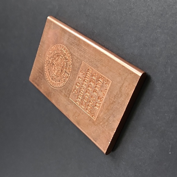 2 New Copper 1 pound .999 Fine Bullion Bars - Picture 2 of 5